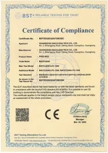 DTAF Air Filter CE Certification