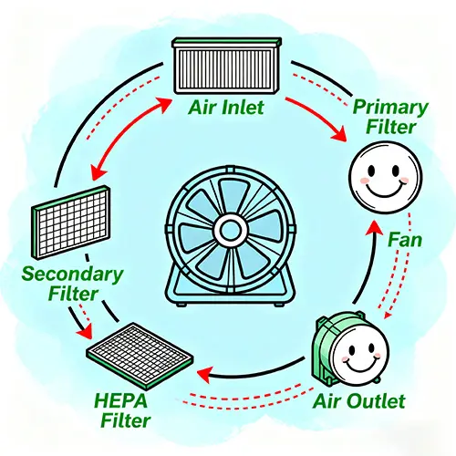 HEPA Filter Theory Diagram